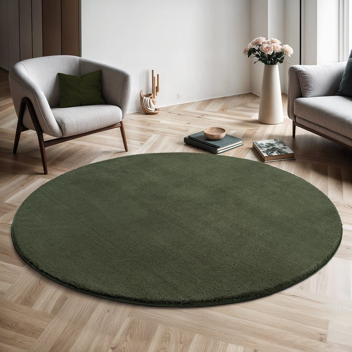 the carpet Teppich Relax | Grün