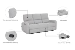 Home affaire 3-Sitzer TOURNAY | Grau