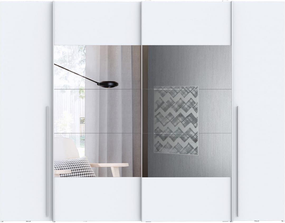 FORTE Kleiderschrank Narago | Weiß