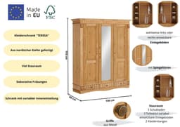 OTTO home Kleiderschrank Teresa | Holztöne