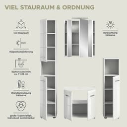 welltime Badezimmer-Set Florenz | Weiß