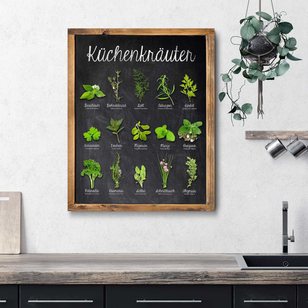 Home affaire Deco-Panel Küchenkräuter | Grün