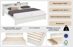 OTTO home Massivholzbett KERO | Weiß