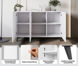 Home affaire Sideboard Phuket | Weiß
