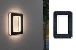 Paulmann LED Außen-Wandleuchte Solar Hausnummer | Schwarz