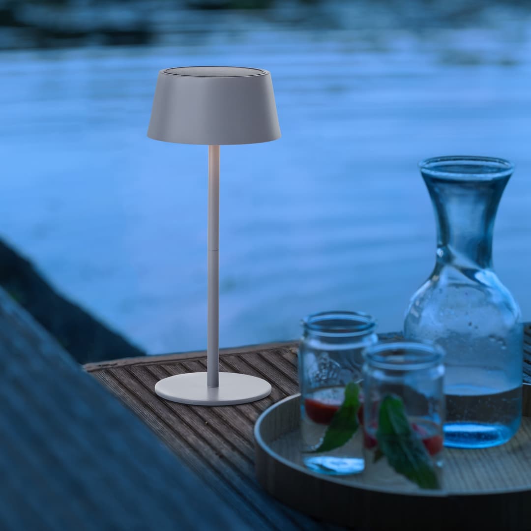 OTTO home LED Außen-Tischleuchte Oddny | Grau