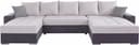 COLLECTION AB Wohnlandschaft Josy XXL U-Form | Grau 2