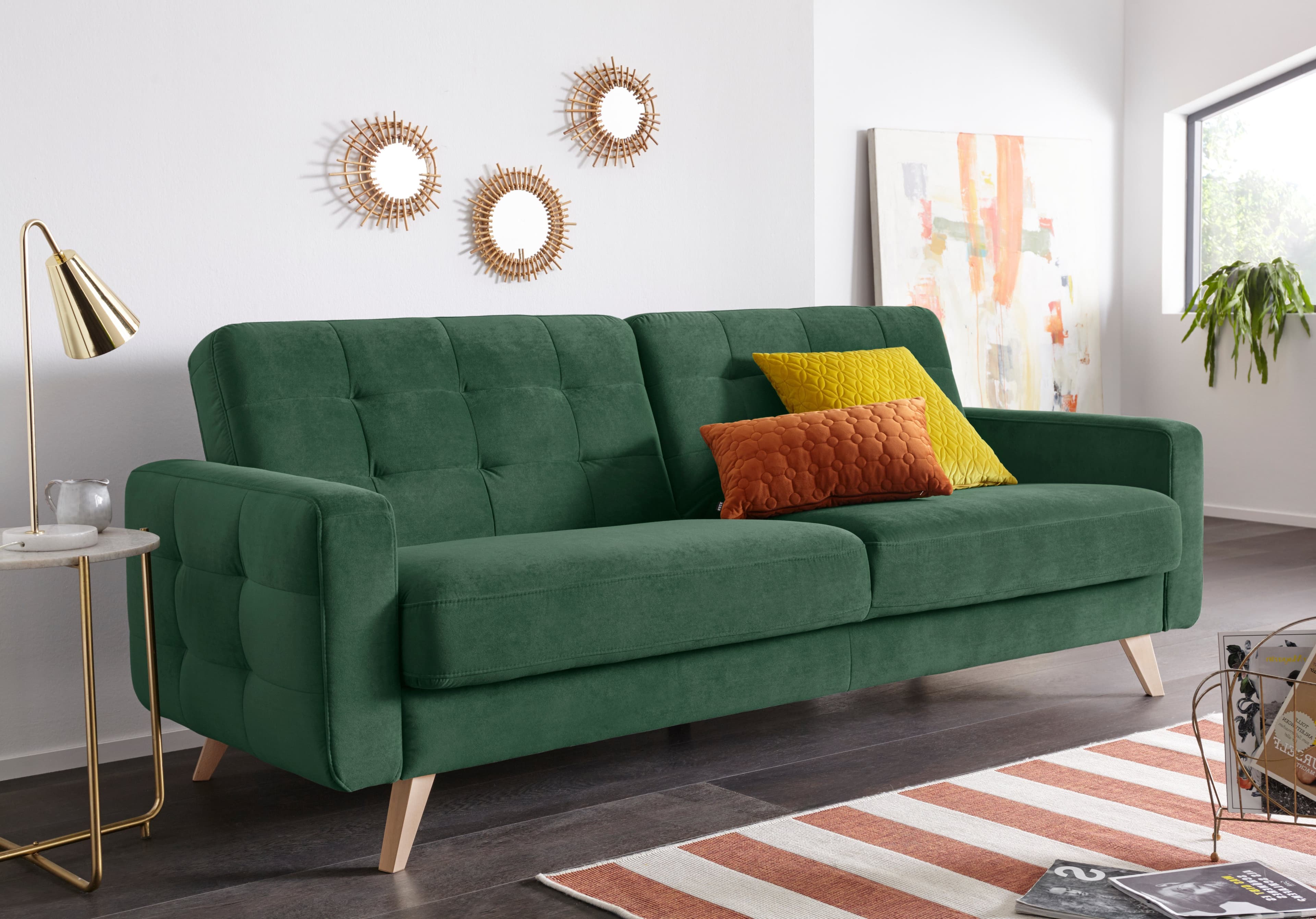 exxpo - sofa fashion 3-Sitzer Nappa | Grün
