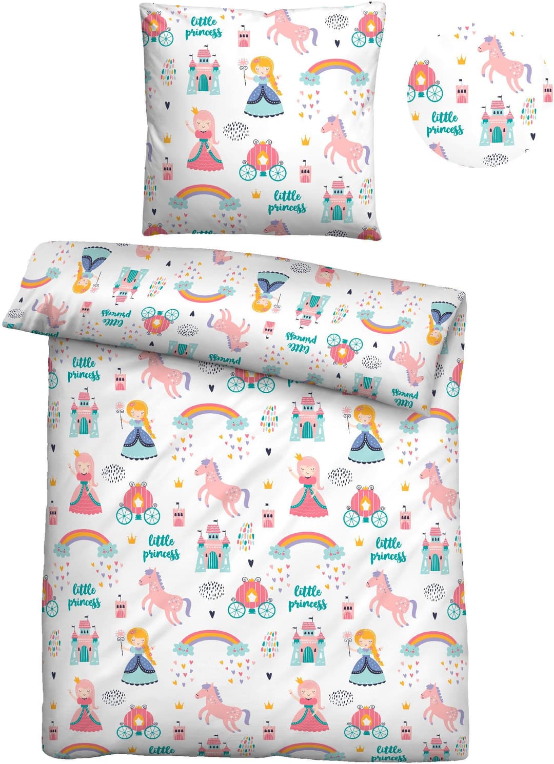 Biberna Bettwäsche kleine Prinzessin | Mehrfarbig
