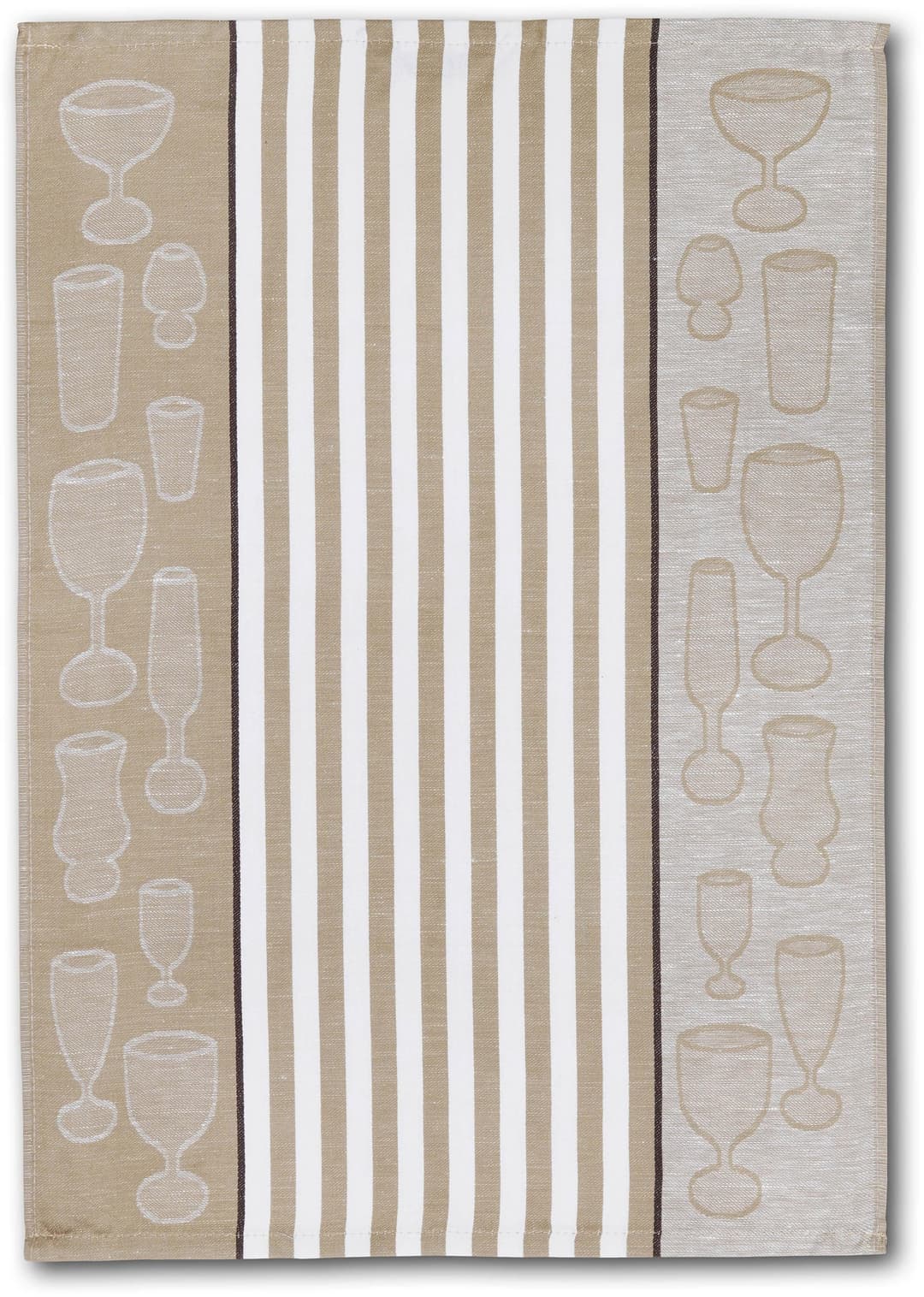 Dyckhoff Geschirrtuch Gläser / Halbleinen | Beige
