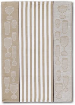 Dyckhoff Geschirrtuch Gläser / Halbleinen | Beige