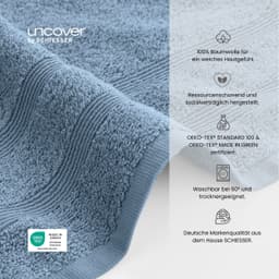 uncover by SCHIESSER Handtücher Brooklyn | Blau