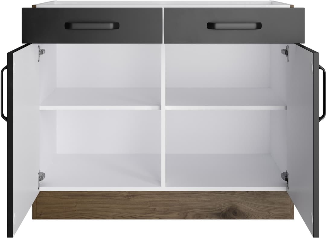 wiho Küchen Unterschrank Elba Breite 100 cm | Braun
