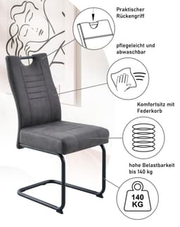 OTTO home Freischwinger Altona | Grau
