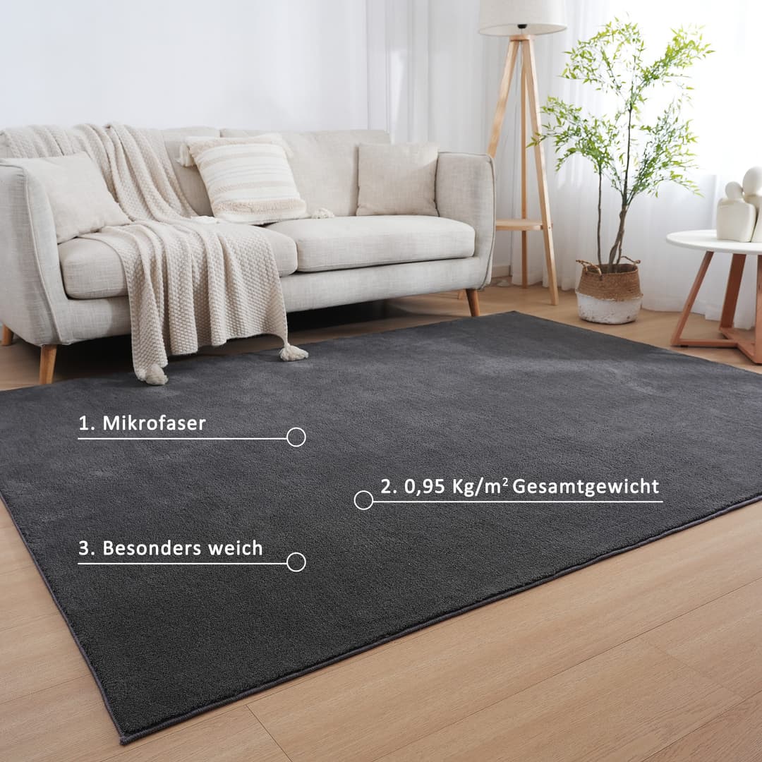 OTTO home Teppich Cali | Grau