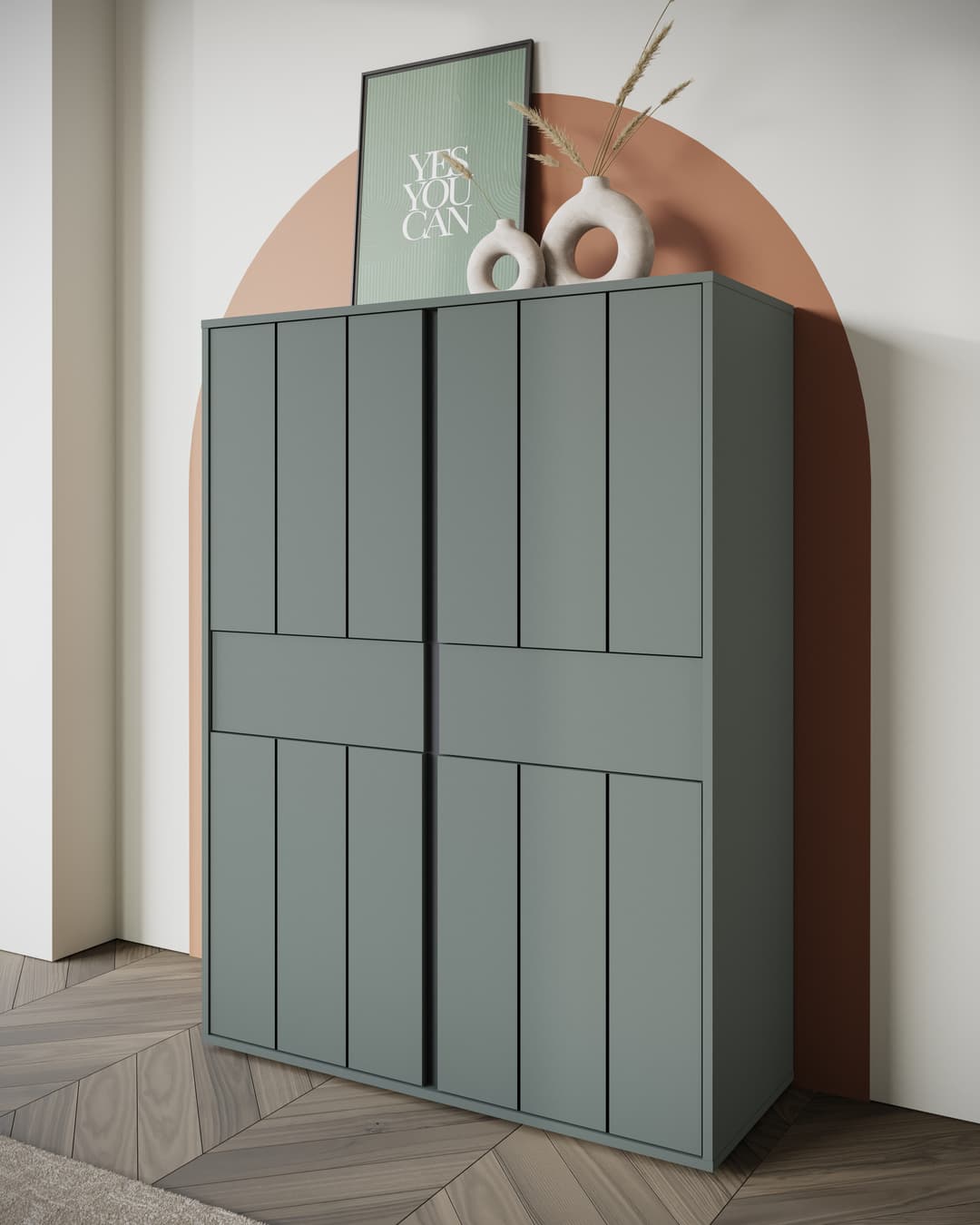 Home affaire Highboard VEDDEL | Grün