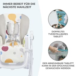 Kinderkraft Hochstuhl YUMMY | Mehrfarbig