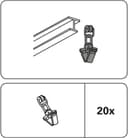 GARDINIA Gardinenring T-Rollringe mit Klammer | Weiß 2