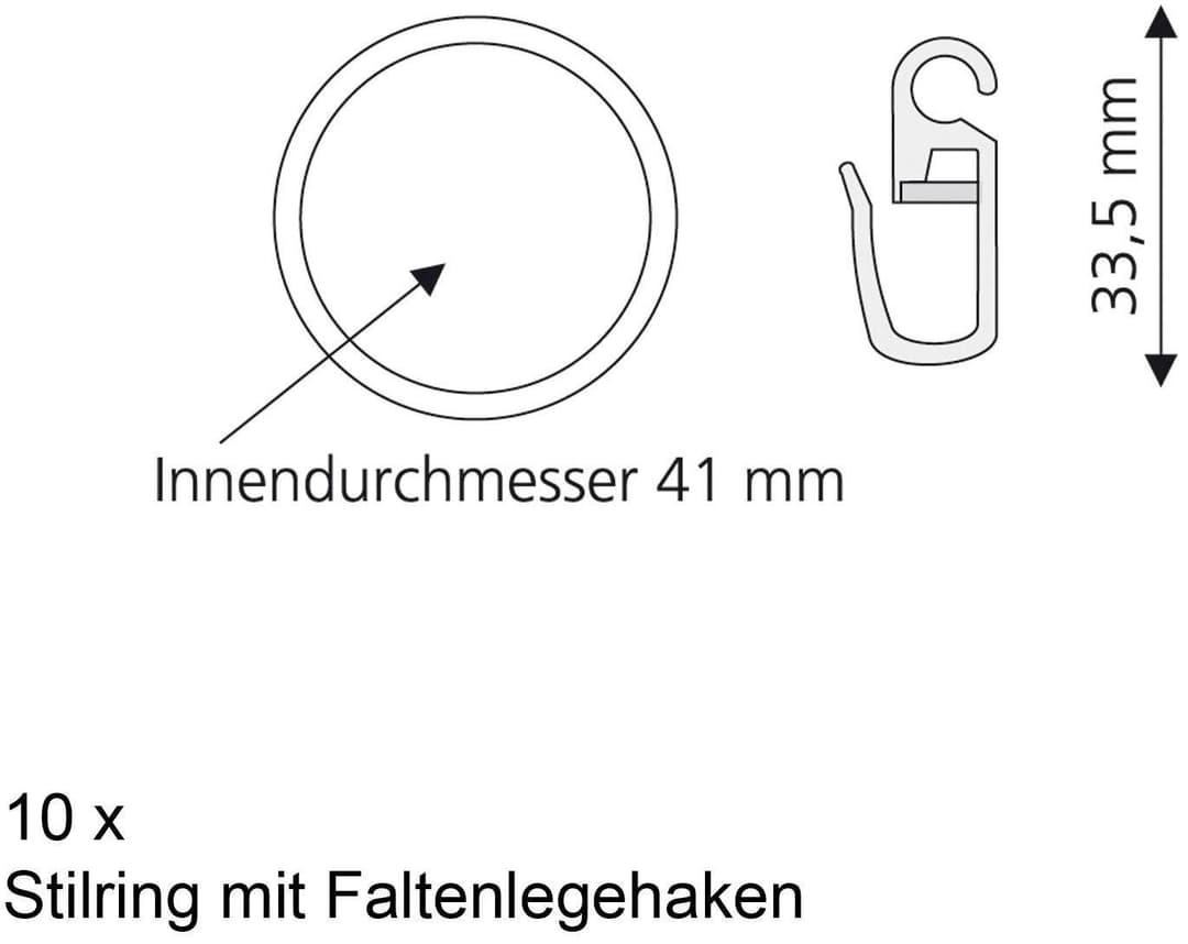 Liedeco Gardinenring | Holztöne