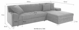 DOMO collection Ecksofa Turah | Beige