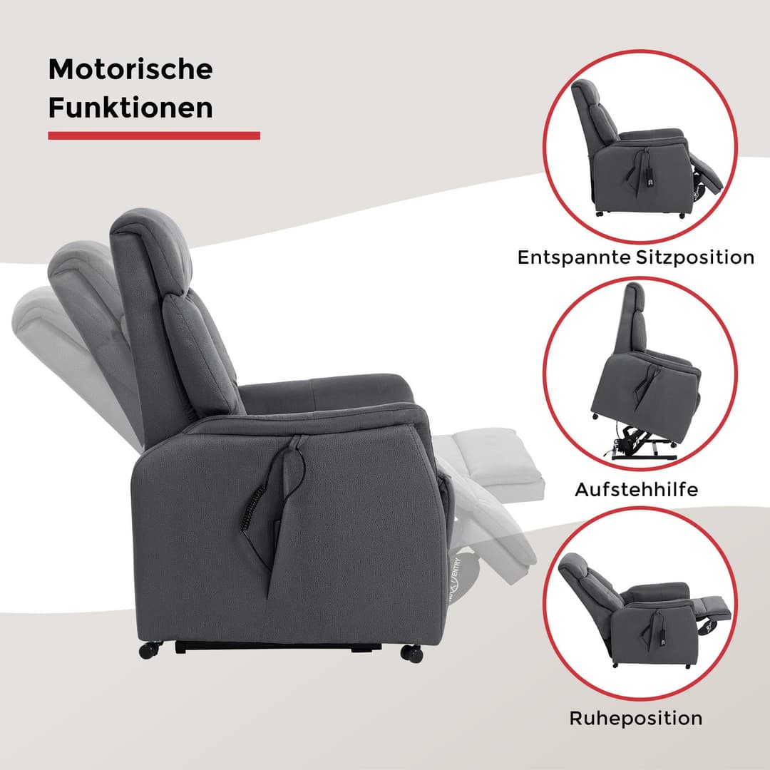 Duo Collection TV-Sessel Sorrent | Grau