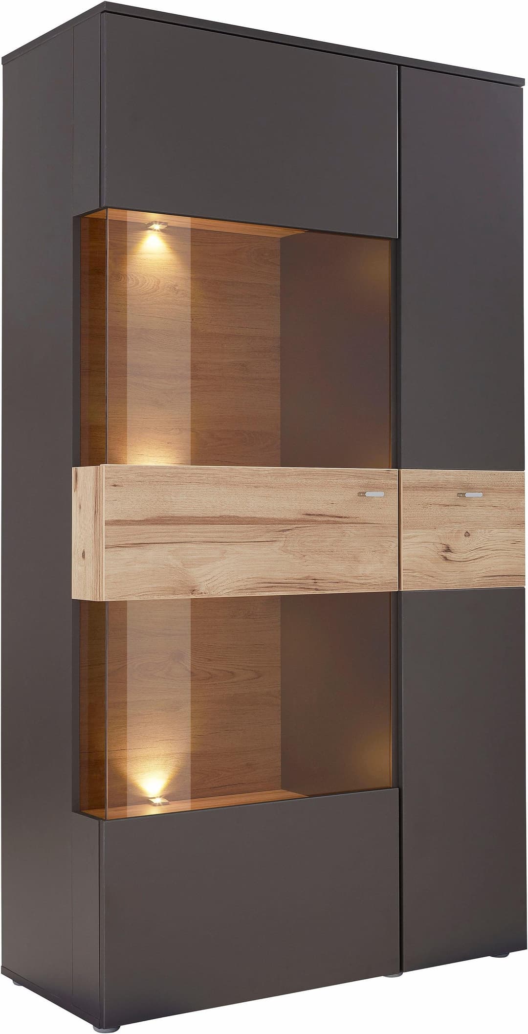 FORTE Vitrine Como Highboard | Braun