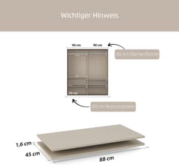 rauch Einlegeboden Zubehör für Rauch-Drehtürenschränke ORANGE | Beige