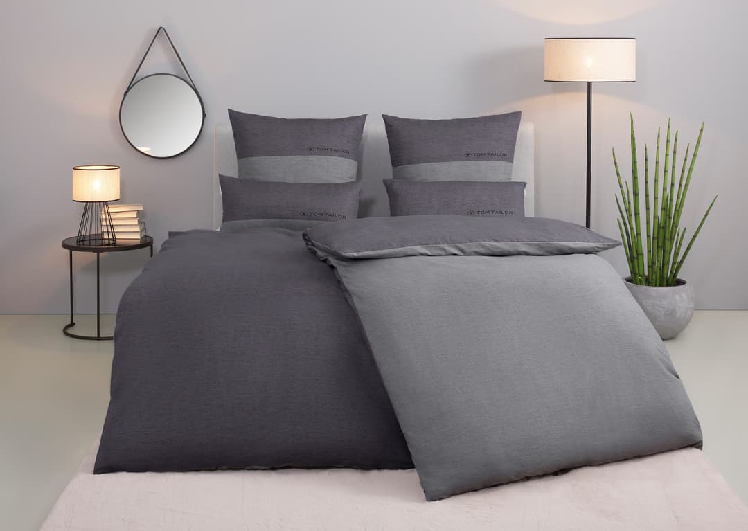 TOM TAILOR HOME Henry Bettwäsche | Grau