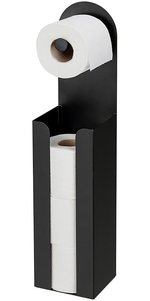 WENKO Agira Toilettenpapierhalter | Schwarz