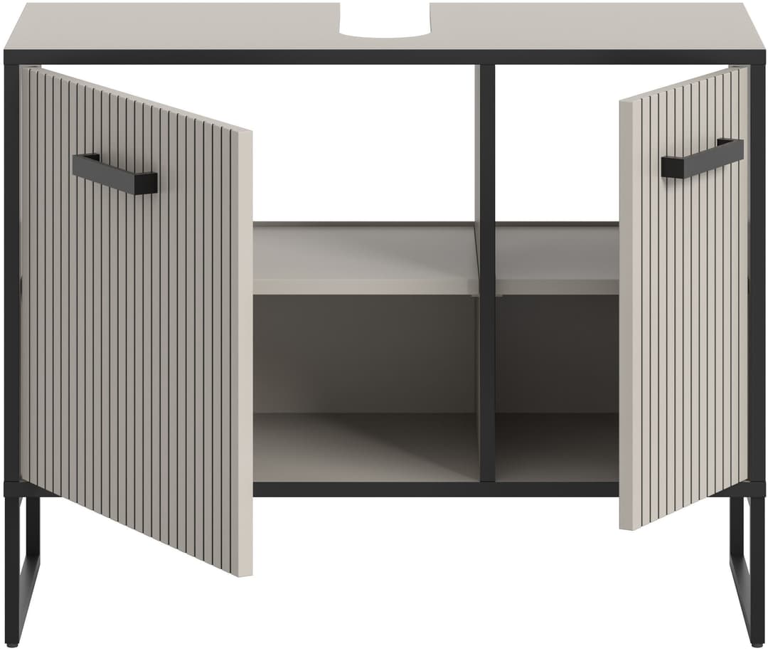 welltime Waschbeckenunterschrank Locri | Grau