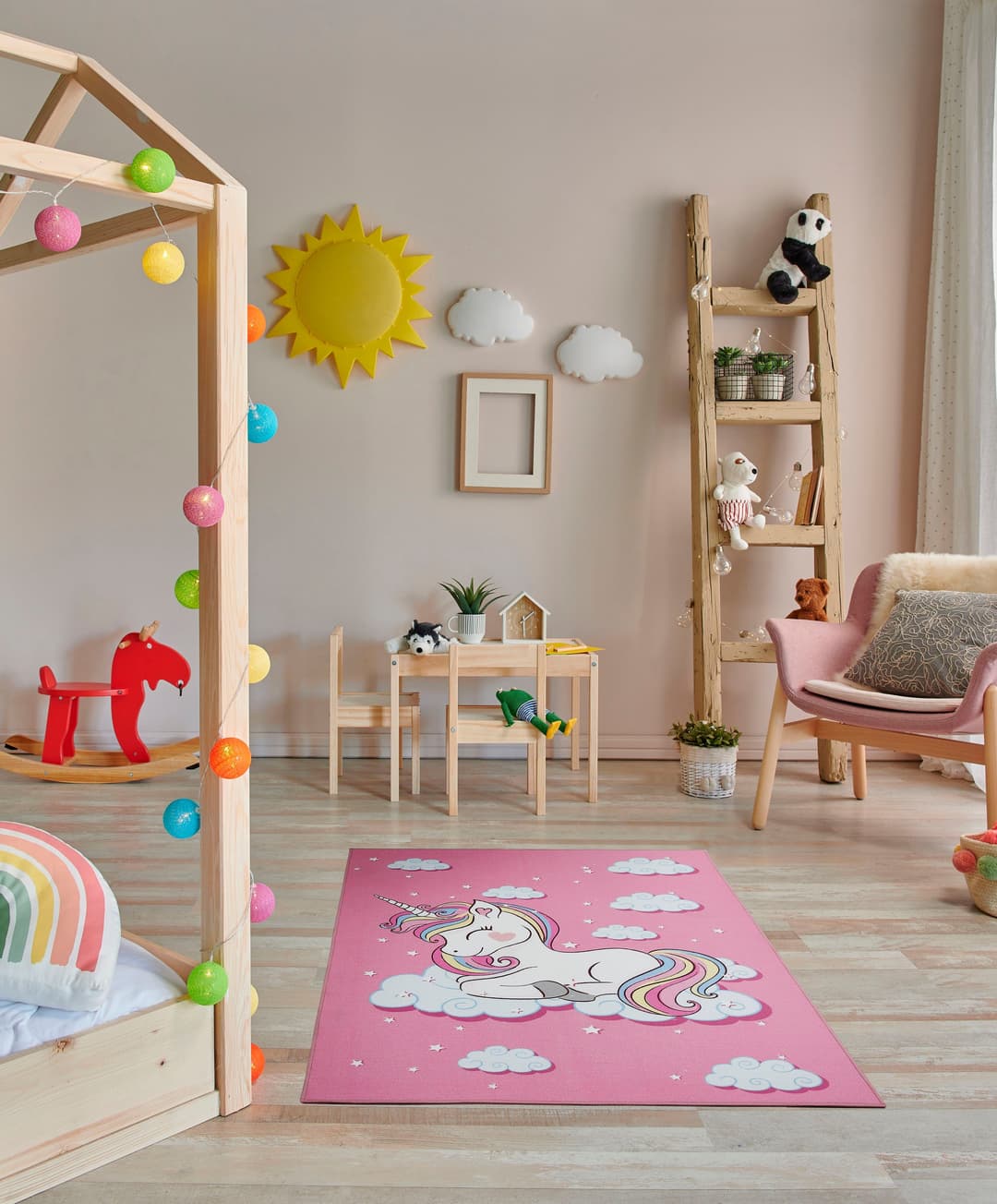 Andiamo Kinderteppich Einhorn | Pink