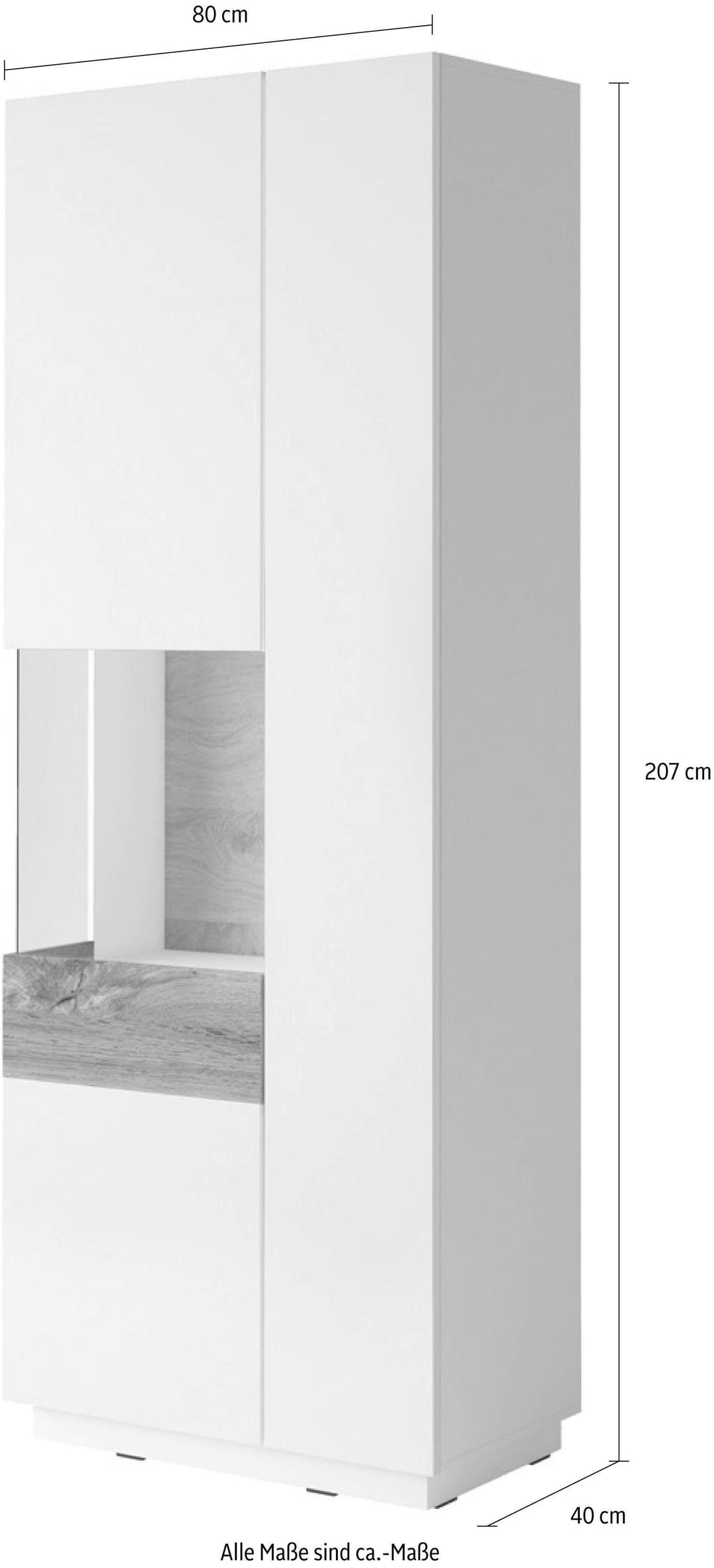 OTTO home Vitrine SILKE | Weiß