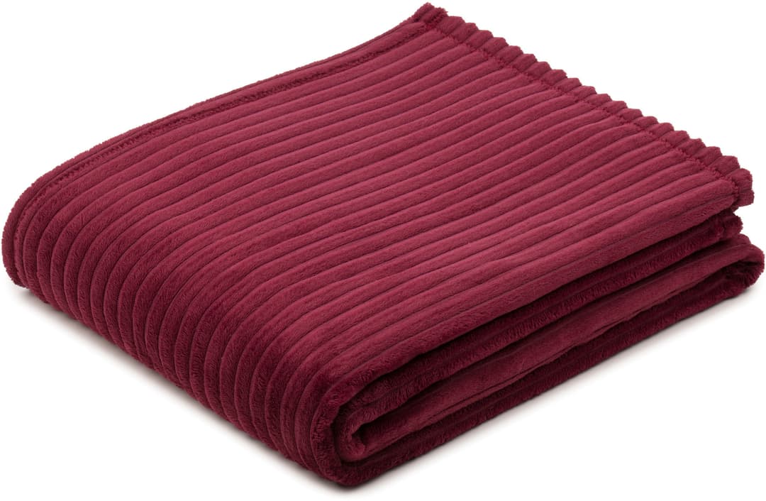Wohndecke Feincord Kuscheldecke | Rot