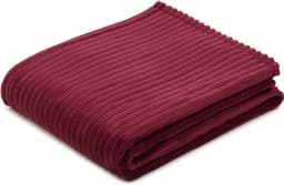 Wohndecke Feincord Kuscheldecke | Rot
