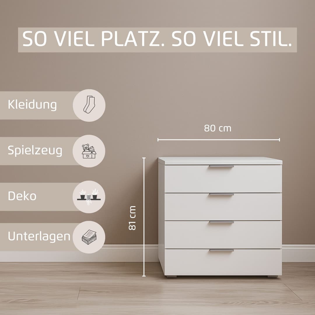 OTTO home AGORDO Schubkastenkommode | Grau