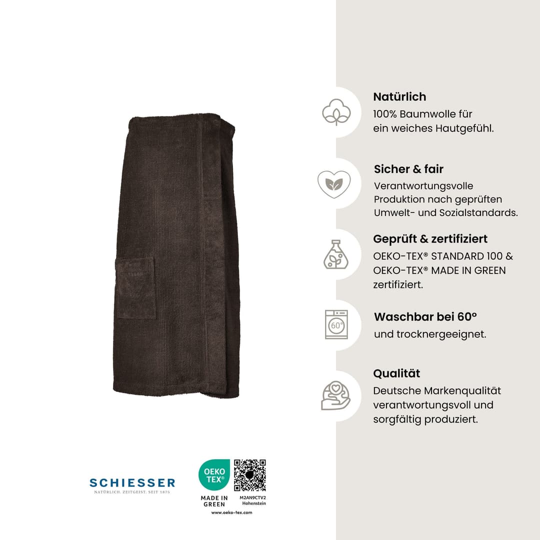 Schiesser Saunakilt Turin | Grau