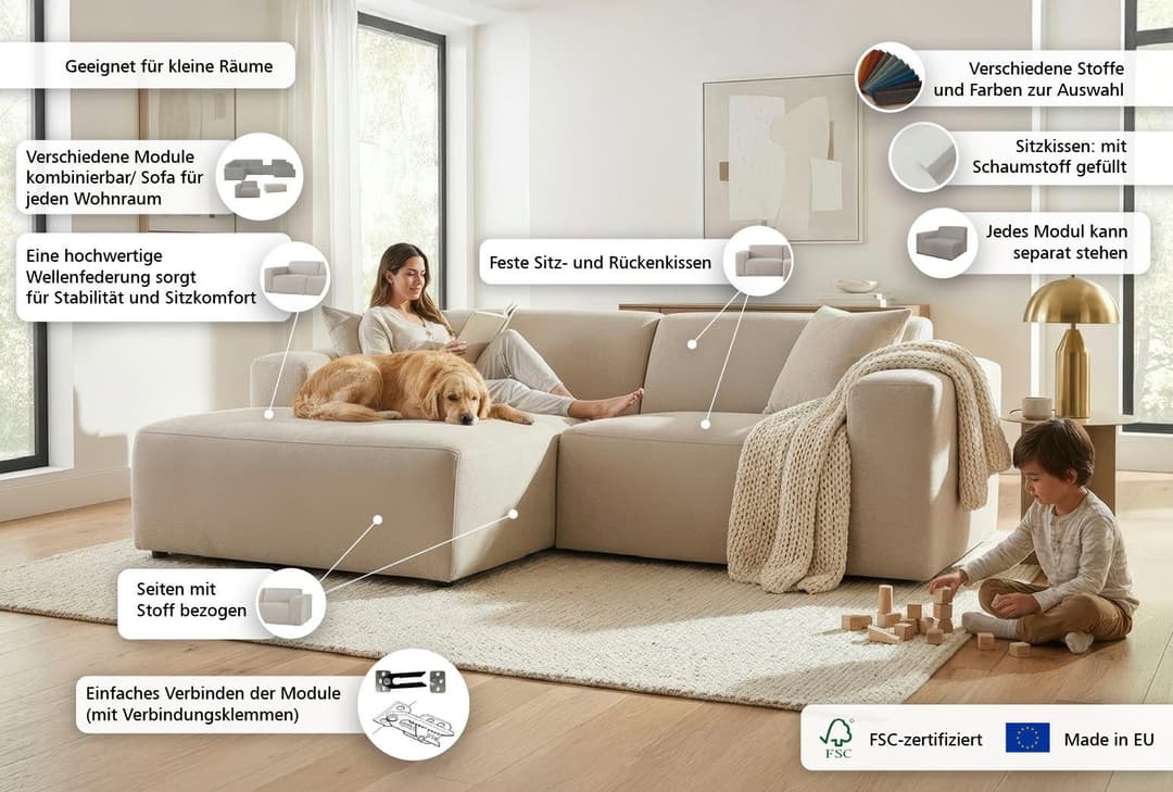 OTTO home Ecksofa Koa | Beige