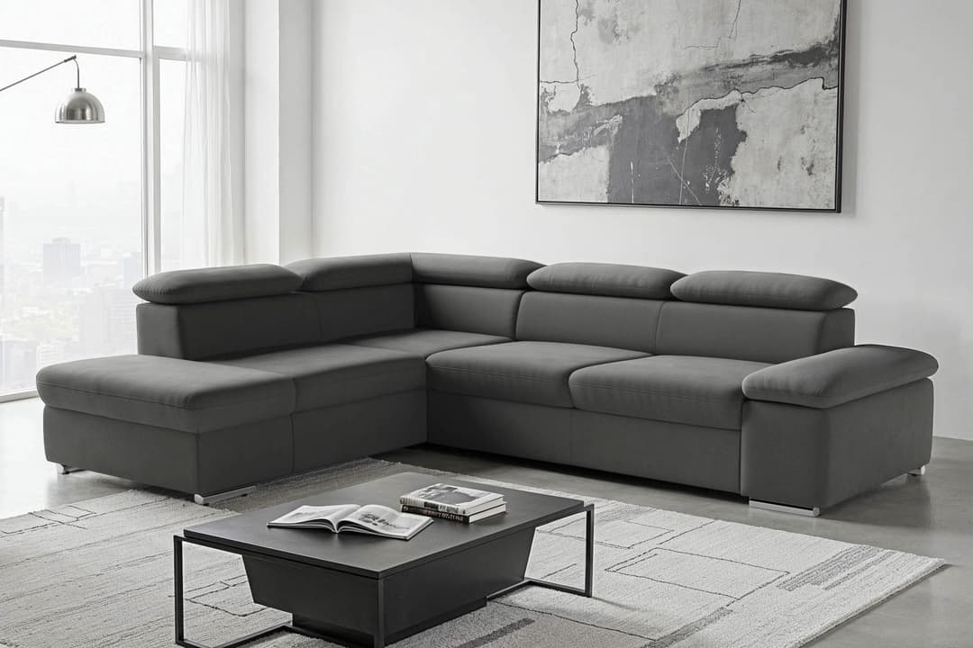 sit&more Ecksofa Valentine L-Form | Grau