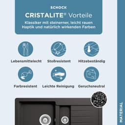Schock Granitspüle Typos DS | Schwarz