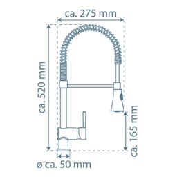 Schütte Spültischarmatur CORNWALL | Silber