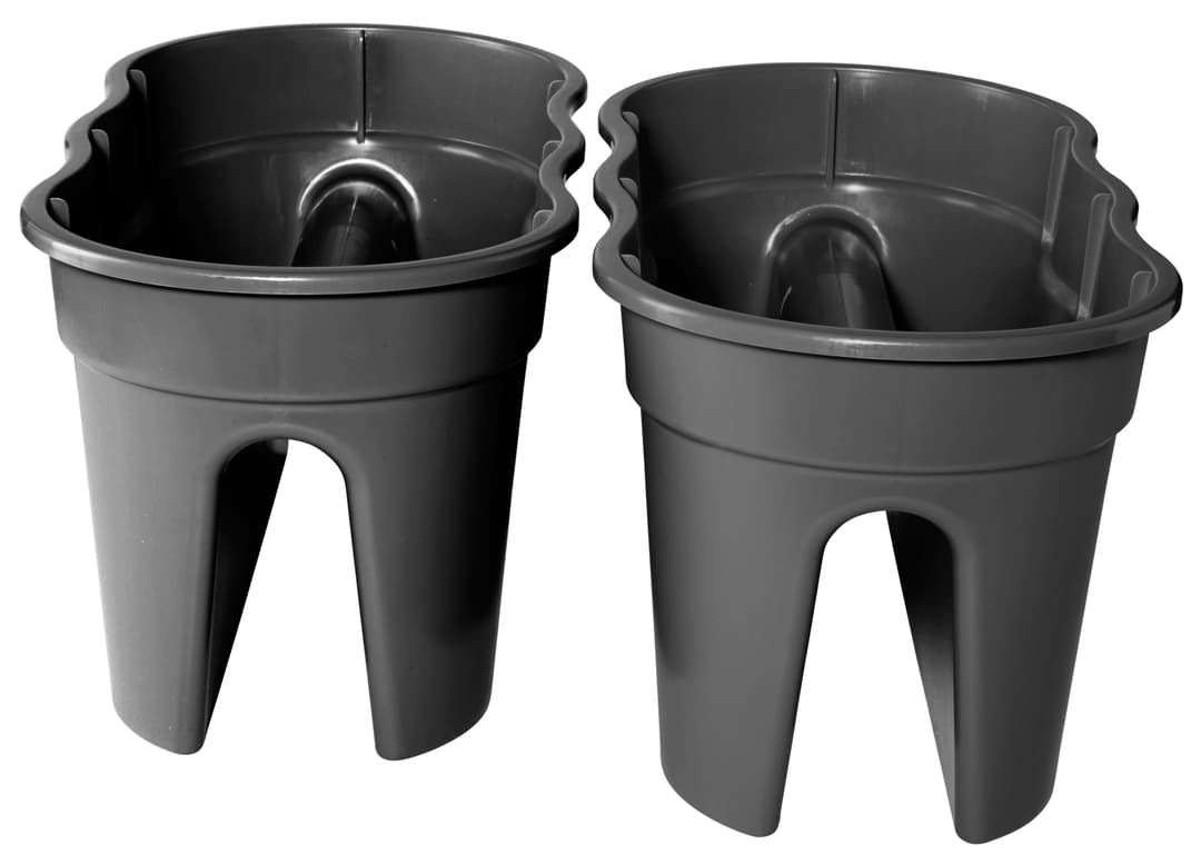 KHW Balkonkasten Flowerclip XXL | Schwarz