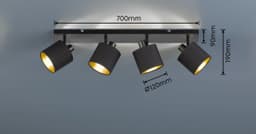 Reality Leuchten Deckenstrahler Tommy | Schwarz