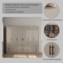 Kleiderschrank Trento | Grau 3