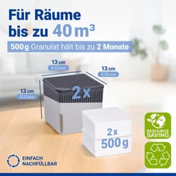 WENKO Luftentfeuchter Cube | Grau