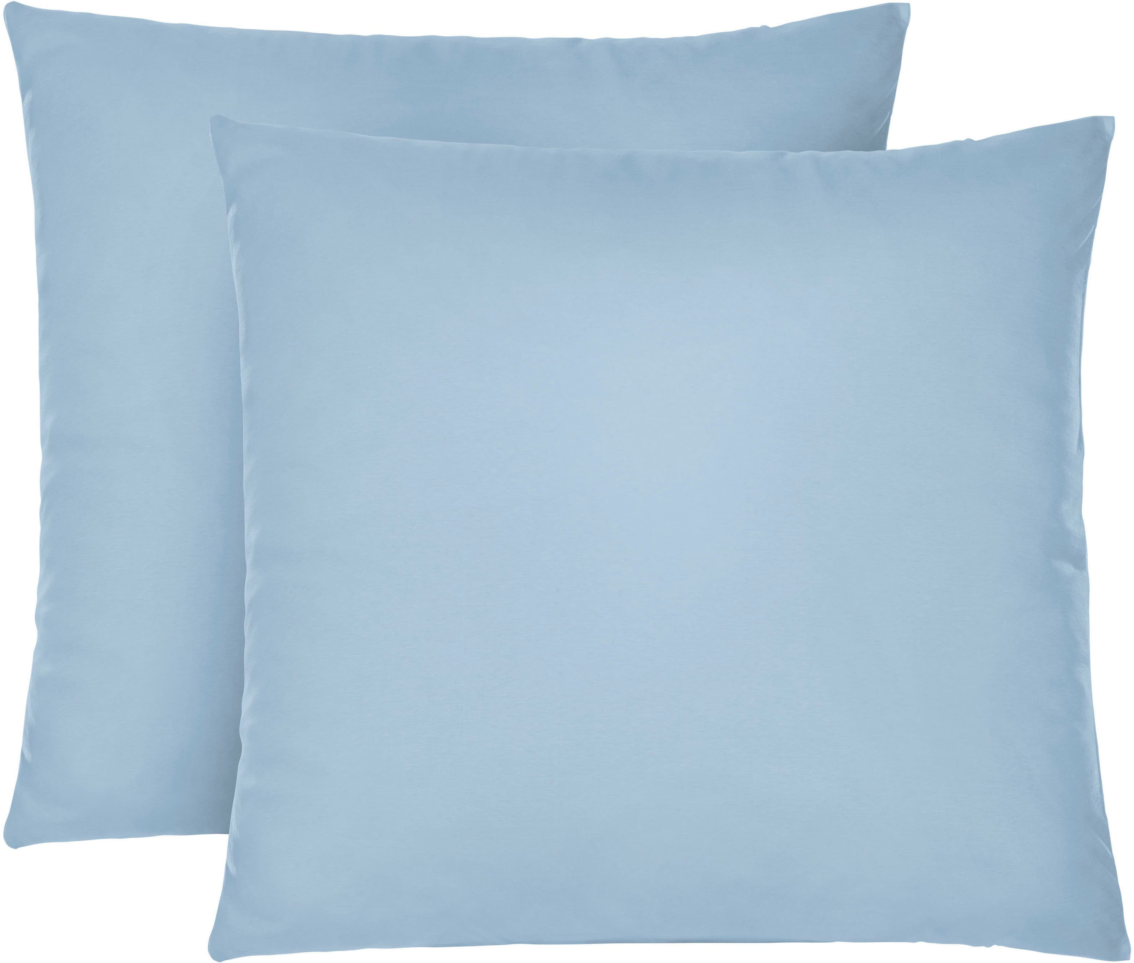 Biberna Kissenbezug Michi Feinjersey | Blau