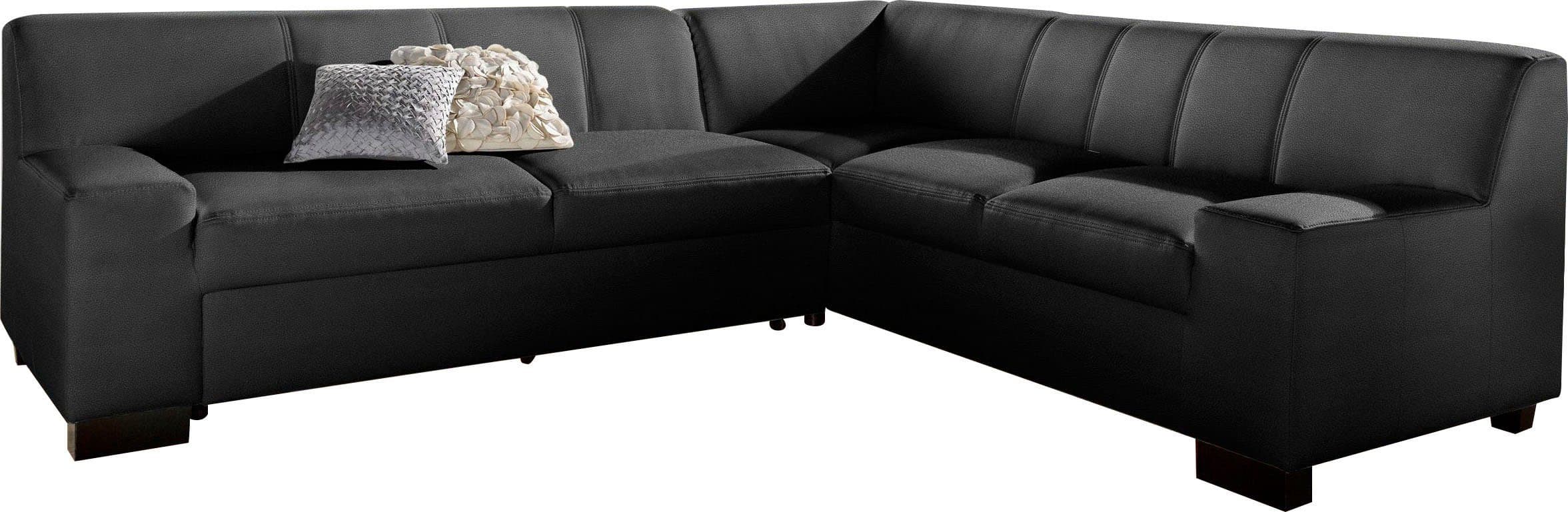 DOMO collection Ecksofa Norma Top | Schwarz