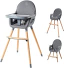 BabyGo Hochstuhl Scandi - wood | Grau