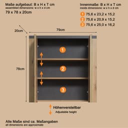 welltime Spiegelschrank Ambres | Holztöne