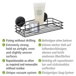 Wenko Duschablage Vacuum-Loc | Schwarz