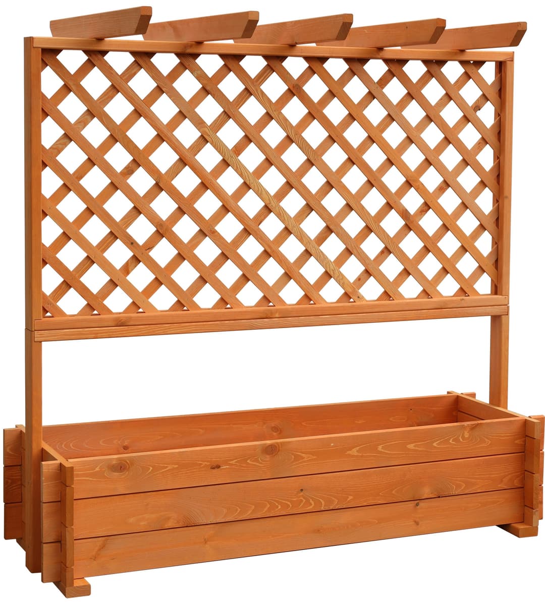 promadino Spalier Pergola mit Pflanzkasten | Braun